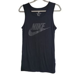 Nike The Nike Tee Black Swoosh Athletic Cut Tri Blend Tank Size XS